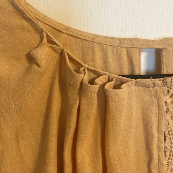 Free People The Soul Serene Peasant Blouse Yellow - Picture 5 of 9